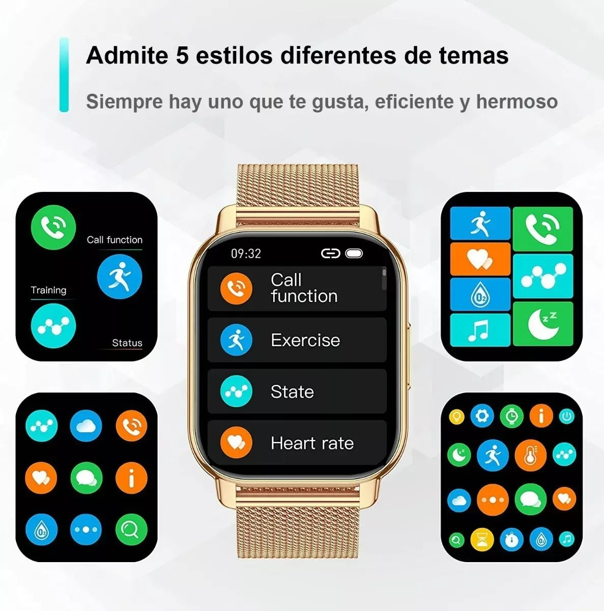 Smartwatch Mujer 1.85'' Reloj Inteligente Mkeojdo Reloj Impermeable Or –  Relojes Inteligentes de Remate
